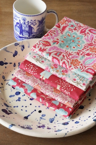 Tilda Patchwork Stoff Baumwolle - Windy Days Wendy Pink